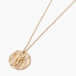 Balaboosté Collier Femme Astrologique Scorpion - 3502456531550 Métal Doré | Femme Collier Et Pendentif
