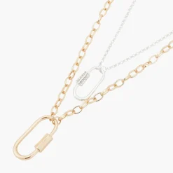 Balaboosté Collier Femme Avec Lockets Metal Et Strass - 3502456532328 Métal Doré | Femme Collier Et Pendentif