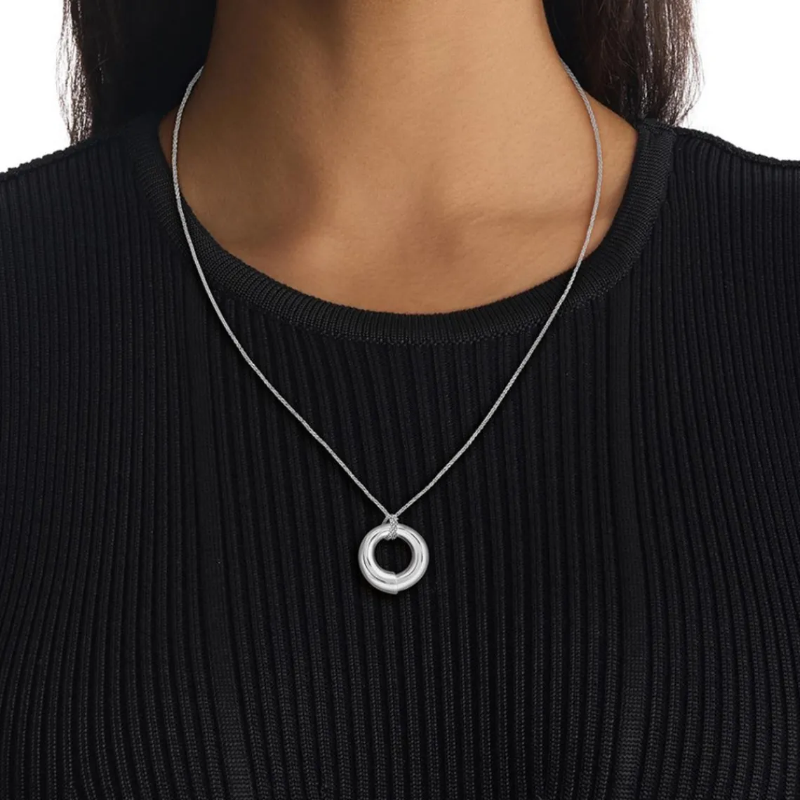 Calvin Klein Bijoux Collier Femme Ck Spiral - 35000760 Acier Argent | Femme Collier Et Pendentif