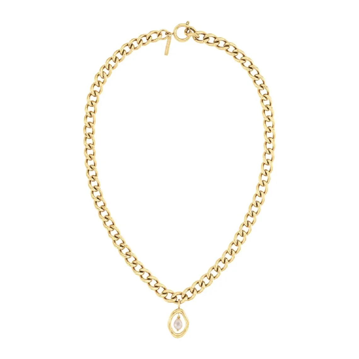 Calvin Klein Bijoux Collier Femme Calvin Klein Edgy Pearls - 35000560 Acier Doré | Femme Collier Et Pendentif