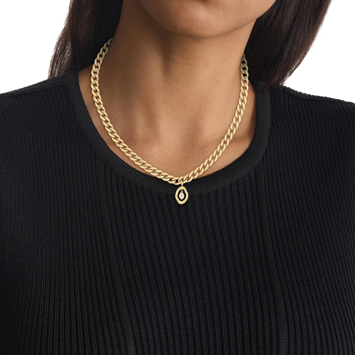 Calvin Klein Bijoux Collier Femme Calvin Klein Edgy Pearls - 35000560 Acier Doré | Femme Collier Et Pendentif