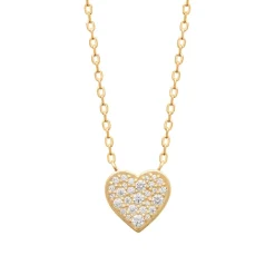 Maison de la Bijouterie Collier femme cœur oxyde de zirconium plaqué or UW3W5V45 | Femme Collier Et Pendentif