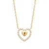 Maison de la Bijouterie Collier femme cœur oxyde plaqué or UW3U6045 | Femme Collier Et Pendentif