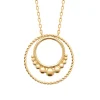 Maison de la Bijouterie Collier femme double anneau plaqué or UYZUUV45 | Femme Collier Et Pendentif