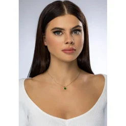 Emily Westwood Bijoux Collier femme Emily Westwood EWN23082G - Acier Doré et Vert | Femme Collier Et Pendentif