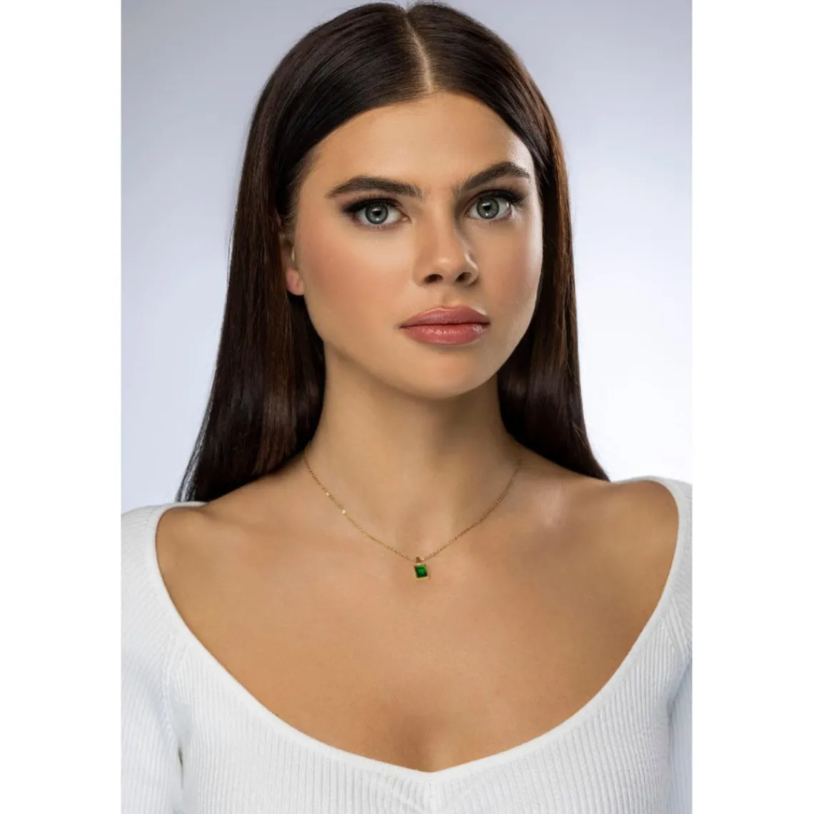 Emily Westwood Bijoux Collier femme Emily Westwood EWN23082G - Acier Doré et Vert | Femme Collier Et Pendentif