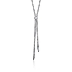 Maison de la Bijouterie Collier femme fantaisie acier argent 3Z055V50 | Femme Collier Et Pendentif