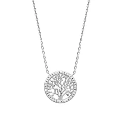 Maison de la Bijouterie Collier Femme fantaisie arbre de vie argent VWZWY645 | Femme Collier Et Pendentif