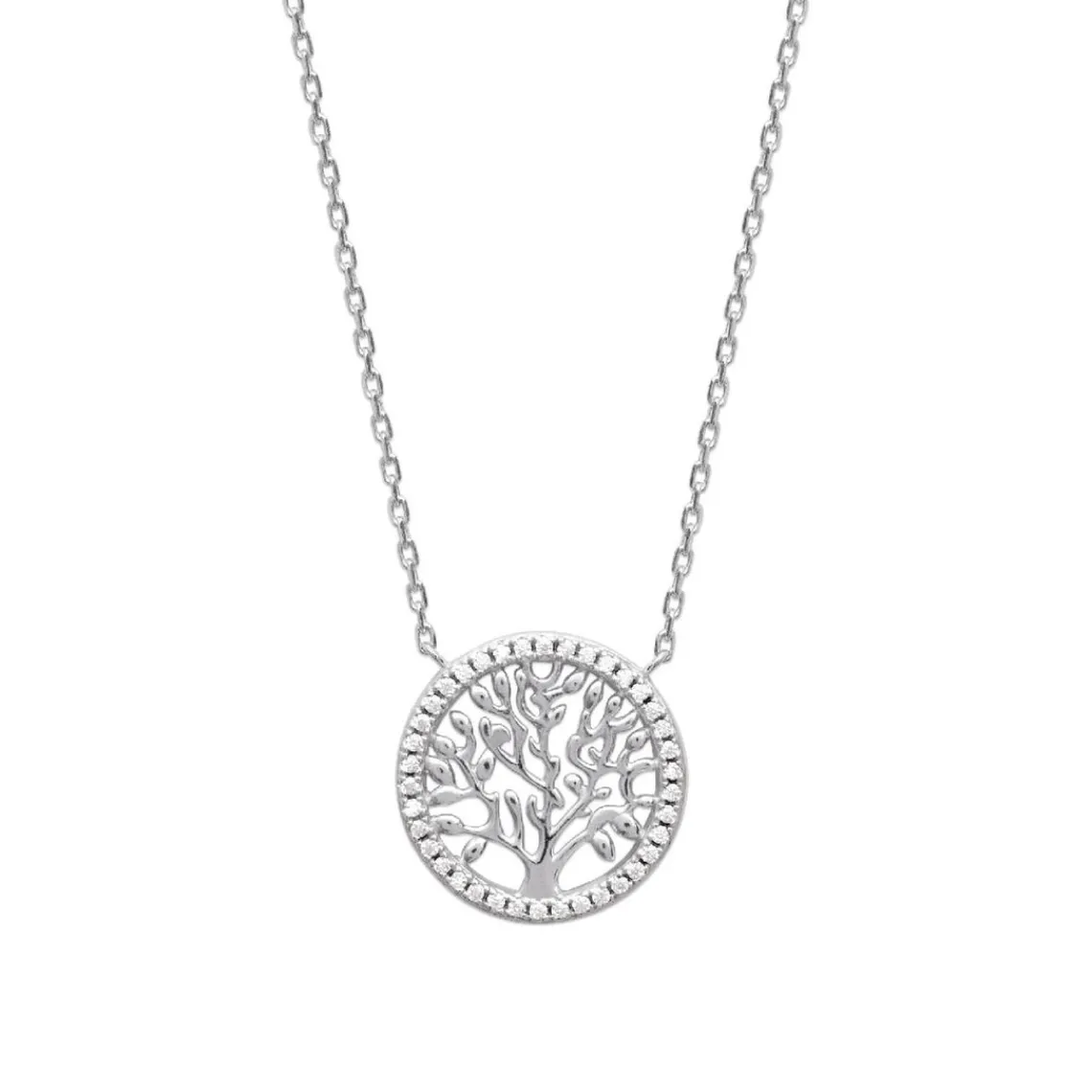 Maison de la Bijouterie Collier Femme fantaisie arbre de vie argent VWZWY645 | Femme Collier Et Pendentif