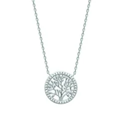 Maison de la Bijouterie Collier Femme fantaisie arbre de vie argent VWZWY645 | Femme Collier Et Pendentif