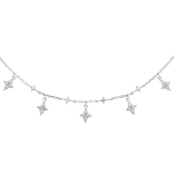 Maison de la Bijouterie Collier femme fantaisie argent VW35U345 | Femme Collier Et Pendentif