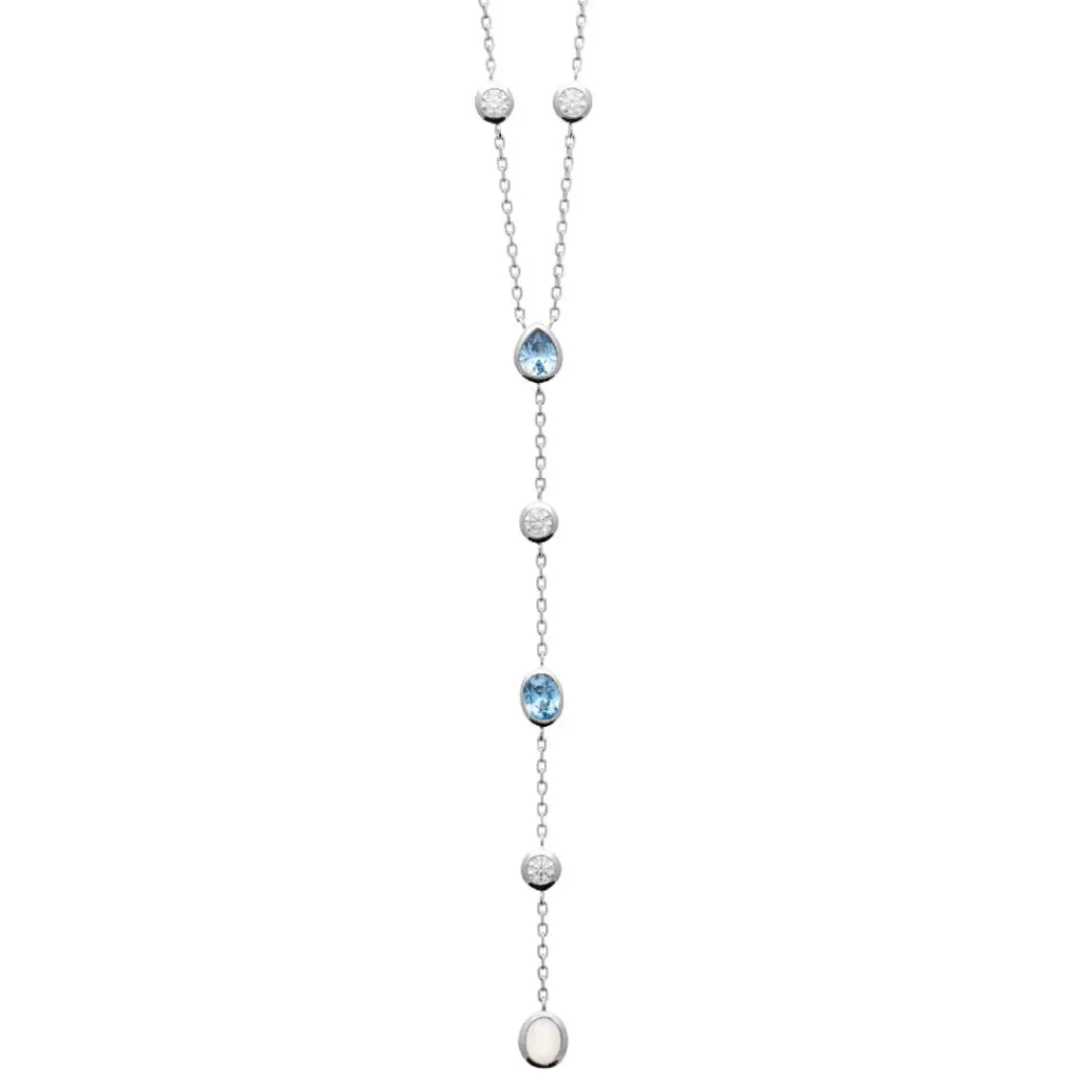 Maison de la Bijouterie Collier femme fantaisie argent VW3W0045 | Femme Collier Et Pendentif