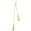 Maison de la Bijouterie Collier femme fantaisie double pendant plaqué or UYY04Z45 | Femme Collier Et Pendentif