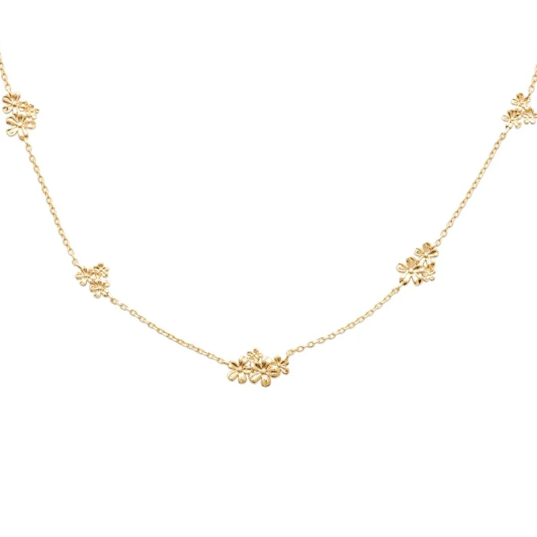 Maison de la Bijouterie Collier femme fantaisie fleurs plaqué or UYYZ0W45 | Femme Collier Et Pendentif