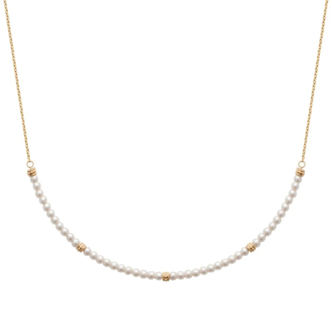 Maison de la Bijouterie Collier femme fantaisie imitation perles plaqué or UW3V0Y45 | Femme Collier Et Pendentif