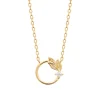 Maison de la Bijouterie Collier femme fantaisie oxyde de zirconium plaqué or UW3VVU45 | Femme Collier Et Pendentif