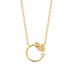 Maison de la Bijouterie Collier femme fantaisie oxyde de zirconium plaqué or UW3VVU45 | Femme Collier Et Pendentif