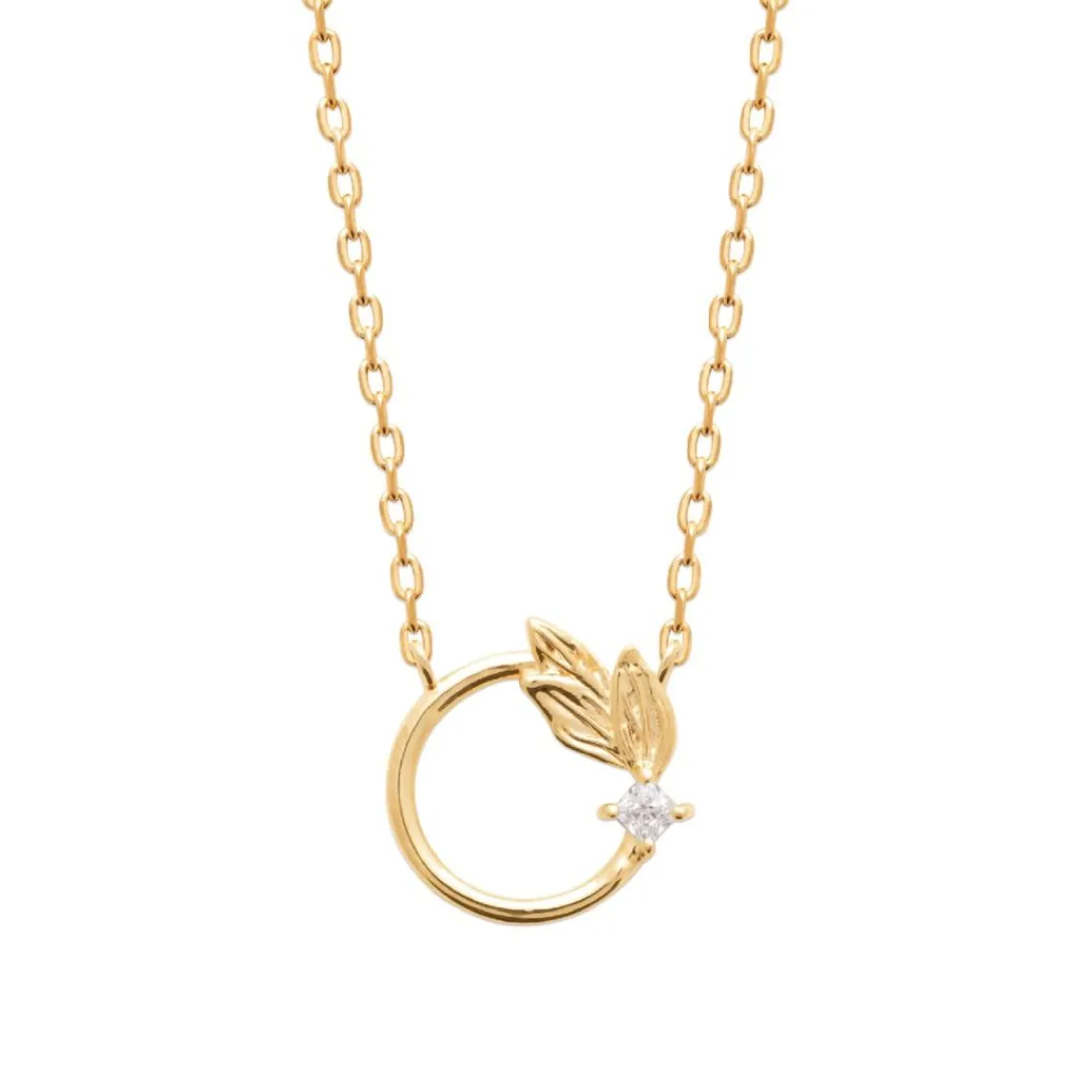 Maison de la Bijouterie Collier femme fantaisie oxyde de zirconium plaqué or UW3VVU45 | Femme Collier Et Pendentif