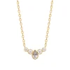 Maison de la Bijouterie Collier femme fantaisie oxyde de zirconium plaqué or UW3VVV45 | Femme Collier Et Pendentif