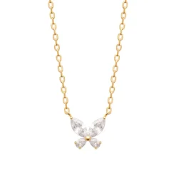 Maison de la Bijouterie Collier femme fantaisie oxyde de zirconium plaqué or UW3VV345 | Femme Collier Et Pendentif