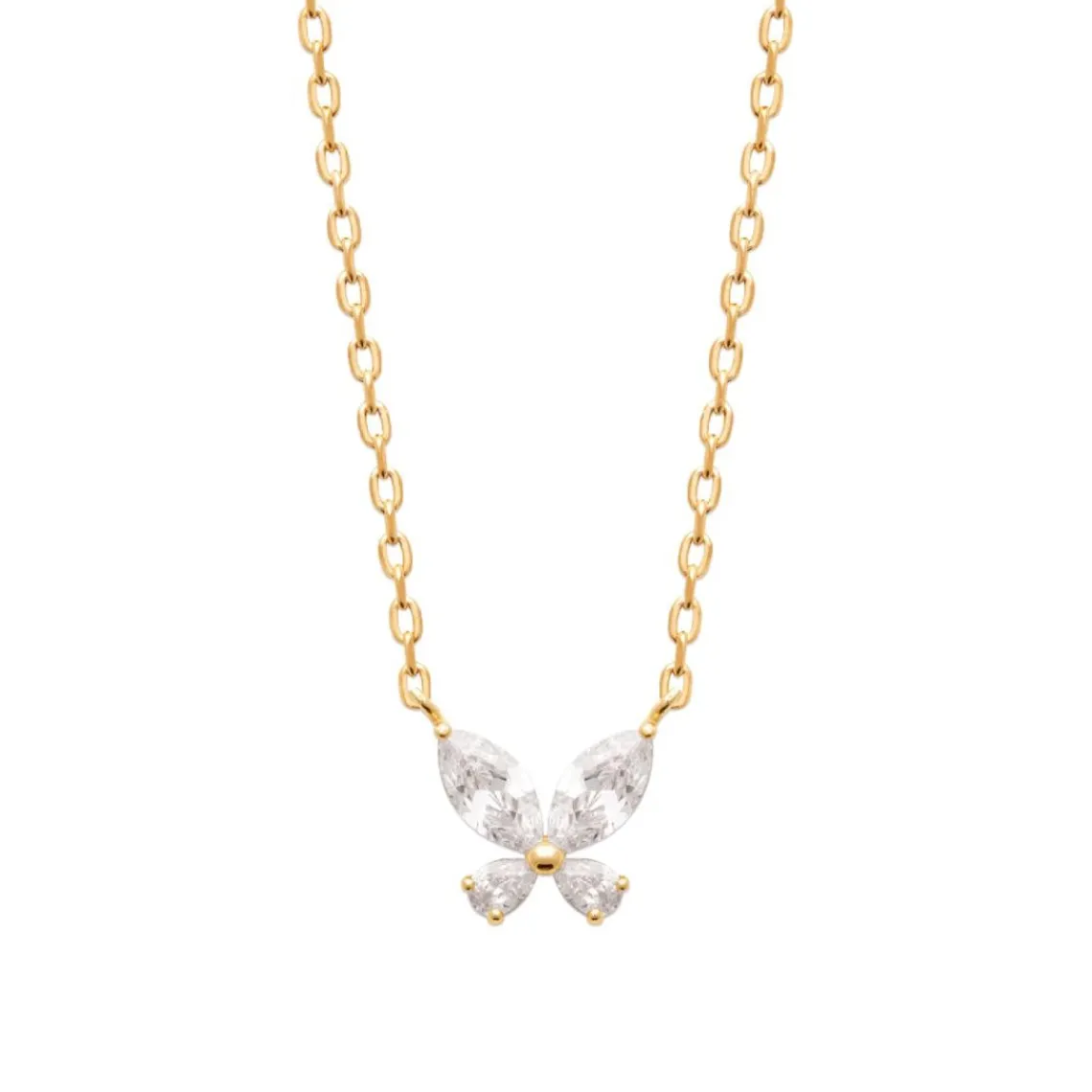 Maison de la Bijouterie Collier femme fantaisie oxyde de zirconium plaqué or UW3VV345 | Femme Collier Et Pendentif