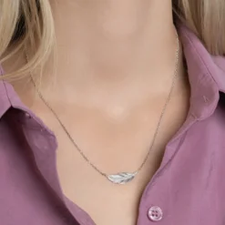 Maison de la Bijouterie Collier Femme fantaisie oxyde zirconium Argent VWZW3445 | Femme Collier Et Pendentif