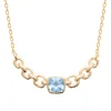 Maison de la Bijouterie Collier femme fantaisie pierre bleue plaqué or UW3WUY45 | Femme Collier Et Pendentif