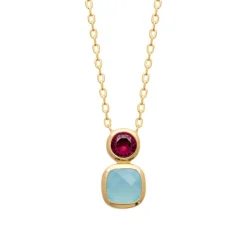Maison de la Bijouterie Collier femme fantaisie plaqué or UW340Y45 | Femme Collier Et Pendentif