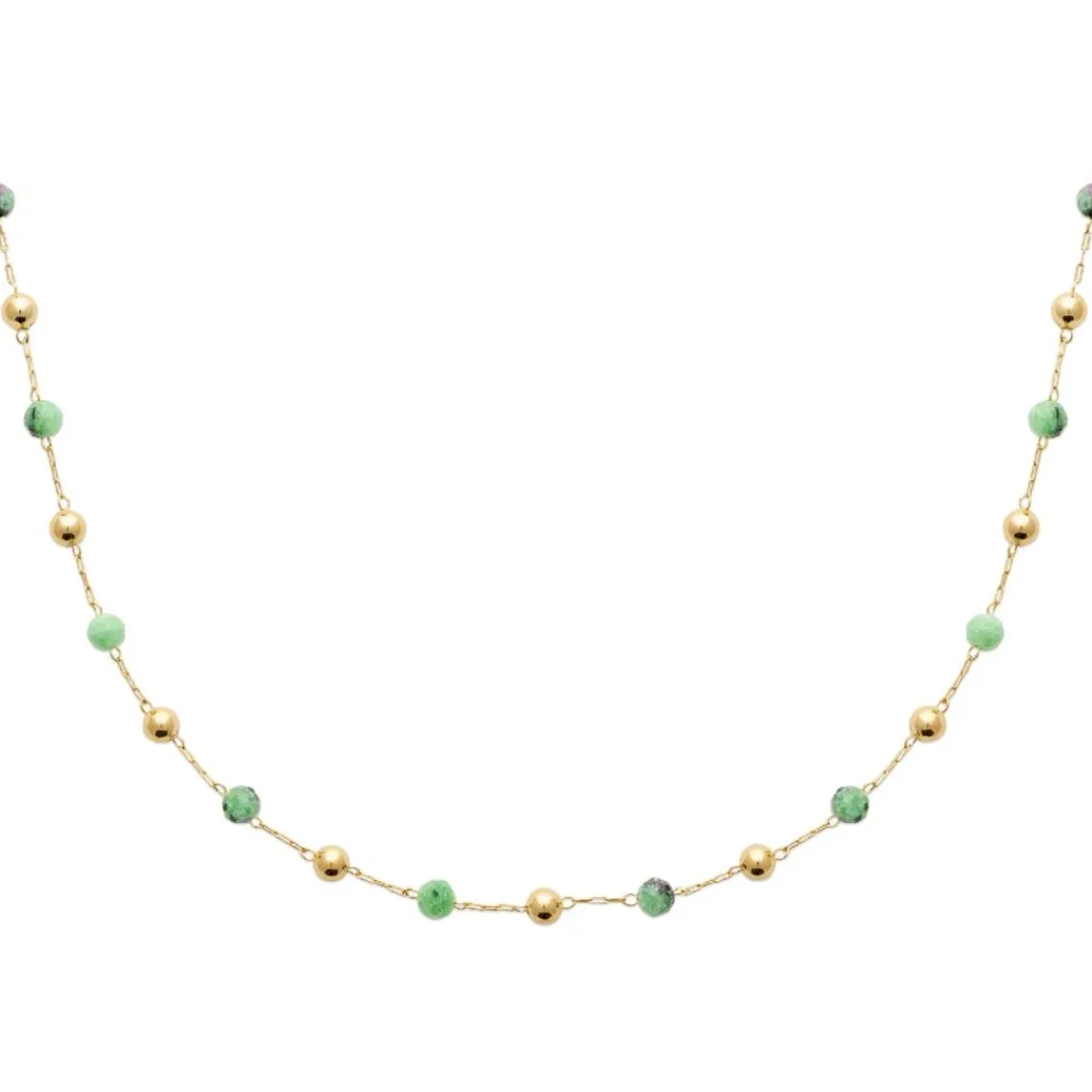 Maison de la Bijouterie Collier femme fantaisie rubis zoisite plaqué or UW3V3W50 | Femme Collier Et Pendentif