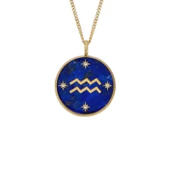 Fossil Bijoux Collier Femme Signes du Zodiaque Verseau - JF04849710 Acier inoxydable | Femme Collier Et Pendentif