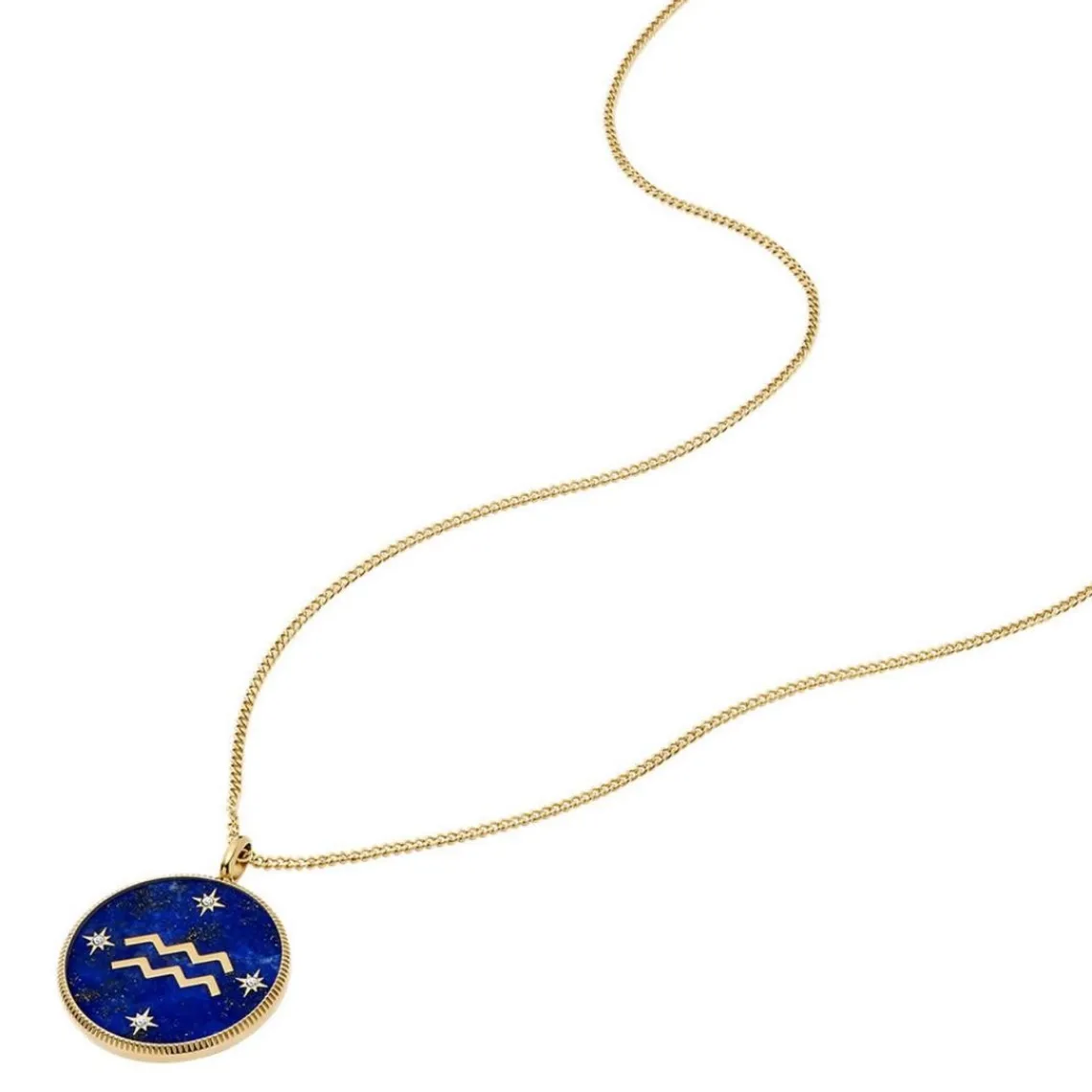 Fossil Bijoux Collier Femme Signes du Zodiaque Verseau - JF04849710 Acier inoxydable | Femme Collier Et Pendentif