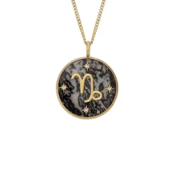 Fossil Bijoux Collier Femme Signes du Zodiaque Capricorne - JF04847710 Acier inoxydable | Femme Collier Et Pendentif