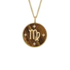 Fossil Bijoux Collier Femme Signes du Zodiaque Vierge - JF04843710 Acier inoxydable | Femme Collier Et Pendentif