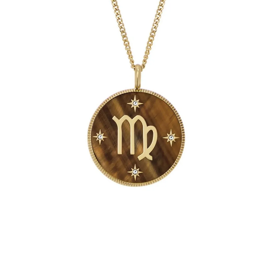 Fossil Bijoux Collier Femme Signes du Zodiaque Vierge - JF04843710 Acier inoxydable | Femme Collier Et Pendentif
