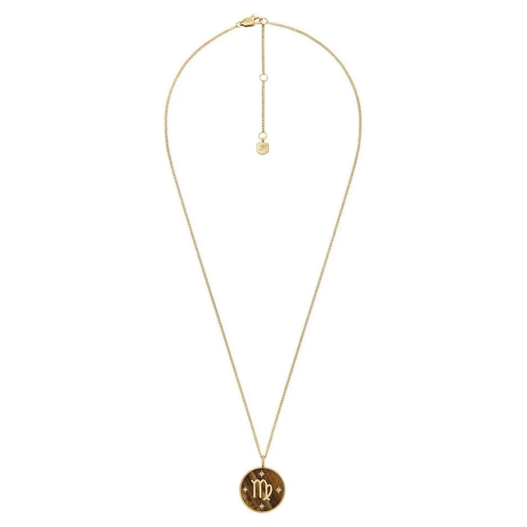 Fossil Bijoux Collier Femme Signes du Zodiaque Vierge - JF04843710 Acier inoxydable | Femme Collier Et Pendentif