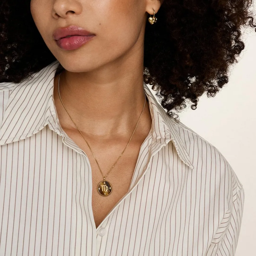 Fossil Bijoux Collier Femme Signes du Zodiaque Vierge - JF04843710 Acier inoxydable | Femme Collier Et Pendentif