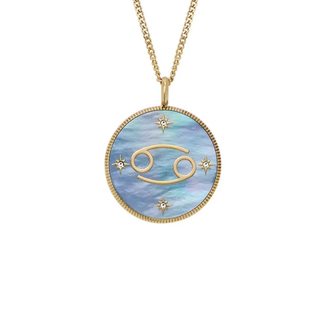 Fossil Bijoux Collier Femme Signes du Zodiaque Cancer - JF04841710 Acier inoxydable | Femme Collier Et Pendentif