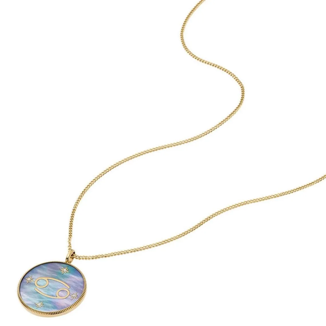 Fossil Bijoux Collier Femme Signes du Zodiaque Cancer - JF04841710 Acier inoxydable | Femme Collier Et Pendentif