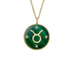 Fossil Bijoux Collier Femme Signes du Zodiaque Taureau - JF04839710 Acier inoxydable | Femme Collier Et Pendentif
