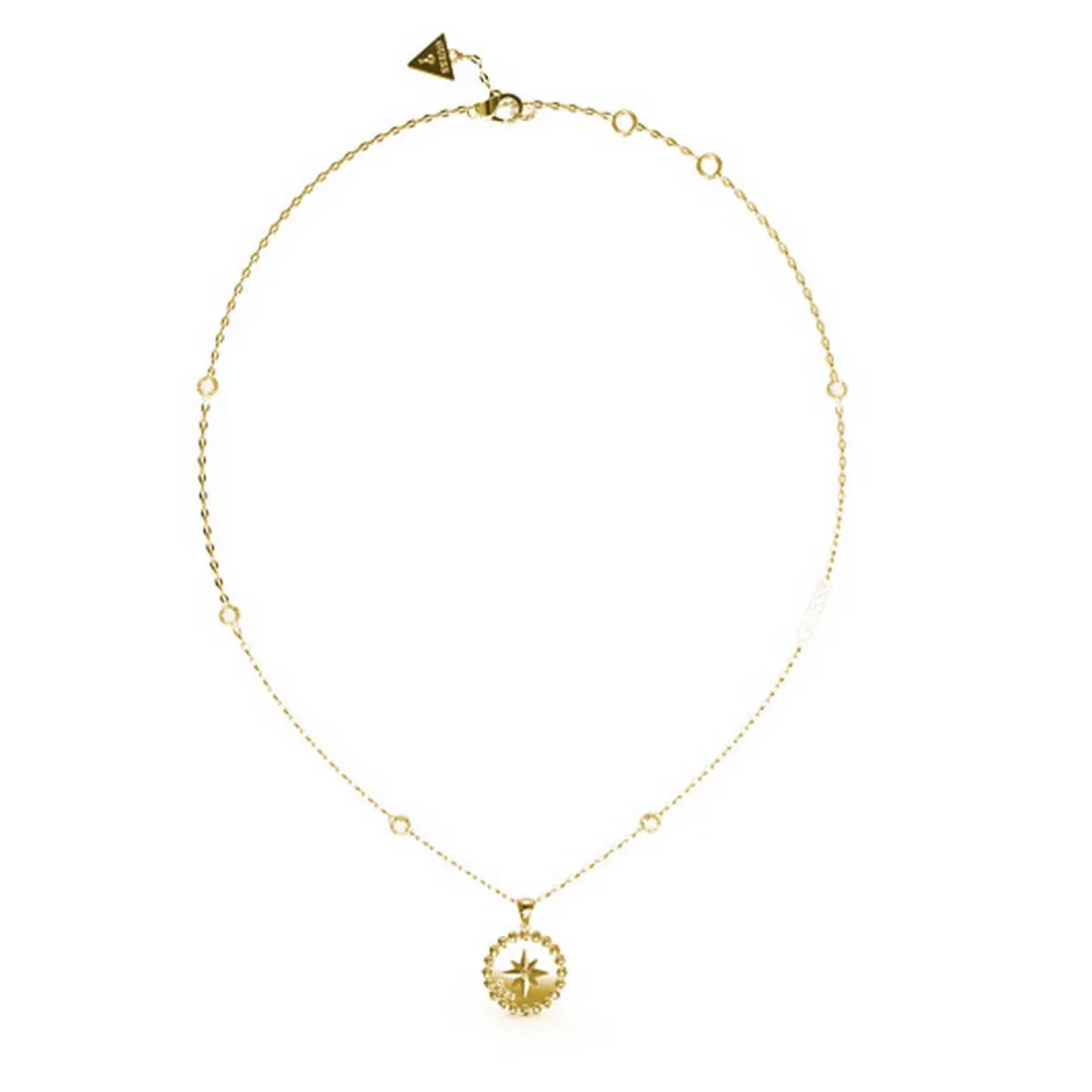 Guess Bijoux Collier Femme - JUBN02201JWYG MONETE Acier Doré | Femme Collier Et Pendentif