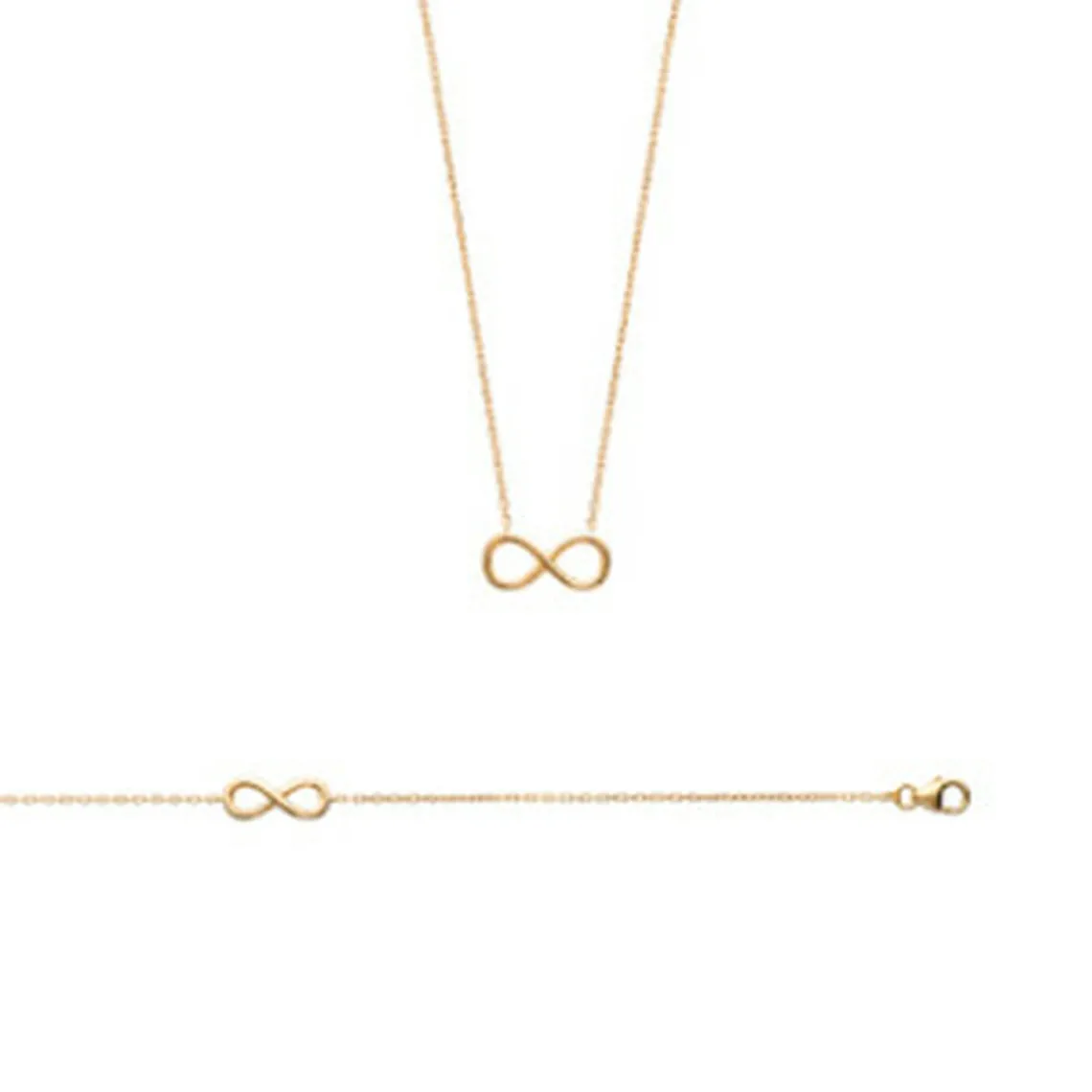 Maison de la Bijouterie Collier Femme infinity plaqué or UYZYU345 | Femme Collier Et Pendentif