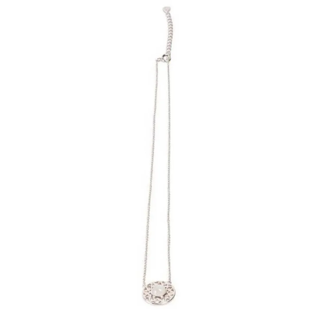 Kosma Paris Collier Femme Dentelle - Argenté Blanc | Femme Collier Et Pendentif