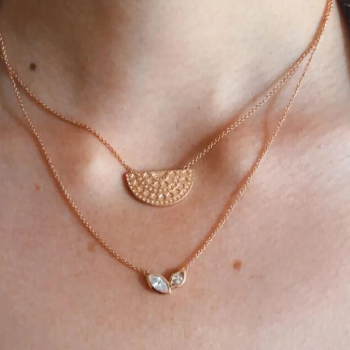 Kosma Paris Collier Femme Inca - Doré rose | Femme Collier Et Pendentif