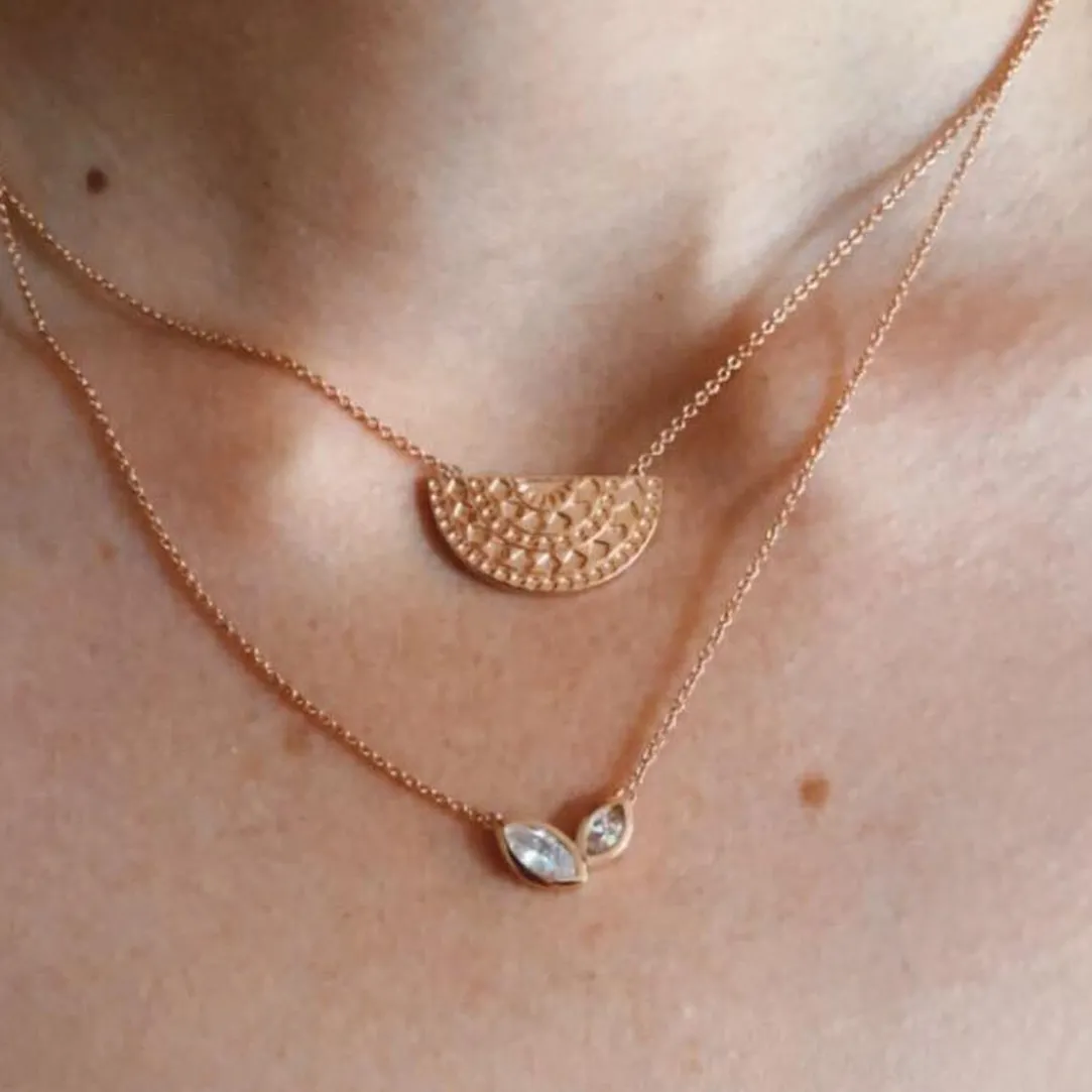 Kosma Paris Collier Femme Kira - Doré Rose | Femme Collier Et Pendentif