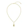 Lacoste Collier Femme Crocodile - 2040362 Acier Doré Ajustable Circonference Interieure 457 Mm | Femme Collier Et Pendentif