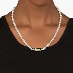 Lacoste Collier Femme Matchpoint - 2040429 Acier Doré | Femme Collier Et Pendentif