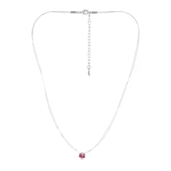 MYC-Paris Collier Femme - AN1-1566-PK Métal rhodié Argent Rose | Femme Collier Et Pendentif