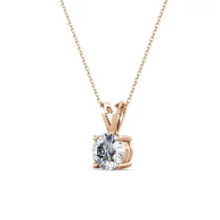 MYC-Paris Collier Femme Solitaire - DP0079-RG Laiton Doré rose | Femme Collier Et Pendentif