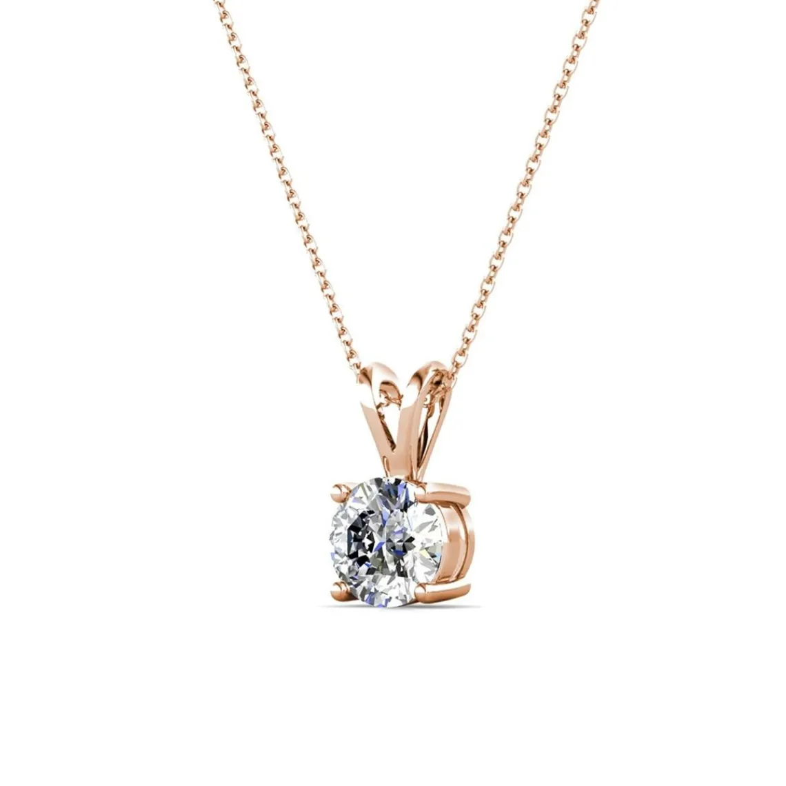 MYC-Paris Collier Femme Solitaire - DP0079-RG Laiton Doré rose | Femme Collier Et Pendentif