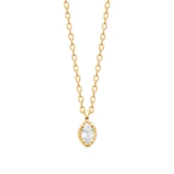 Maison de la Bijouterie Collier femme oxyde de zirconium plaqué or UW3UZ345 | Femme Collier Et Pendentif